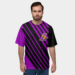 Футболка оверсайз мужская Лейкерс, цвет: 3D-принт — фото 2
