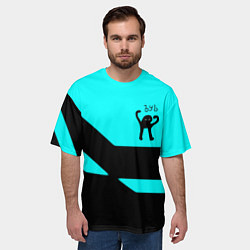 Футболка оверсайз мужская Ъуъ съука геометрия, цвет: 3D-принт — фото 2