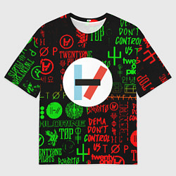 Футболка оверсайз мужская Twenty one pilots music steel, цвет: 3D-принт