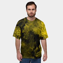 Футболка оверсайз мужская Жёлтый дым в огне, цвет: 3D-принт — фото 2