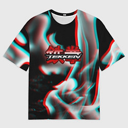 Футболка оверсайз мужская Tekken fire glitch, цвет: 3D-принт