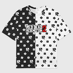 Мужская футболка оверсайз Red Dead Redemption 2 pattern