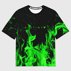 Мужская футболка оверсайз Destiny кислотный огонь
