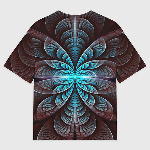 Мужская футболка оверсайз Оптический узор психоделика / 3D-принт – фото 2