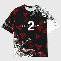 Мужская футболка оверсайз Destiny 2 logo game