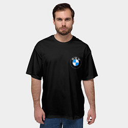 Футболка оверсайз мужская BMW auto logo, цвет: 3D-принт — фото 2