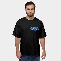 Футболка оверсайз мужская FORD logo auto, цвет: 3D-принт — фото 2