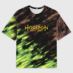 Футболка оверсайз мужская Horizon: Zero Dawn краски, цвет: 3D-принт