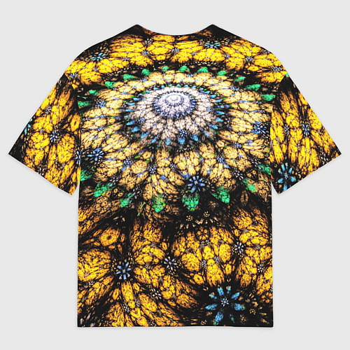 Мужская футболка оверсайз Оптический узор текстура / 3D-принт – фото 2
