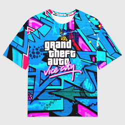 Футболка оверсайз мужская GTA vice city steel grafity, цвет: 3D-принт