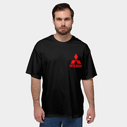 Футболка оверсайз мужская Mitsubishi logo, цвет: 3D-принт — фото 2