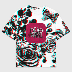Футболка оверсайз мужская Dead by april rose glitch, цвет: 3D-принт