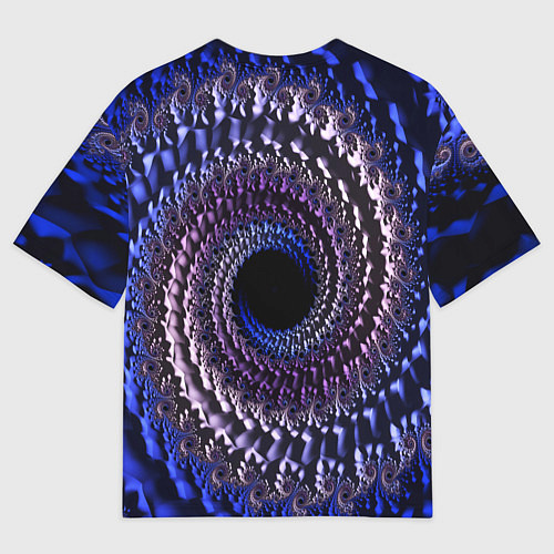 Мужская футболка оверсайз Оптический стиль узор / 3D-принт – фото 2