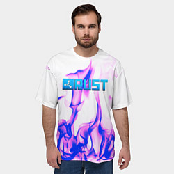 Футболка оверсайз мужская RUST game neon steel, цвет: 3D-принт — фото 2