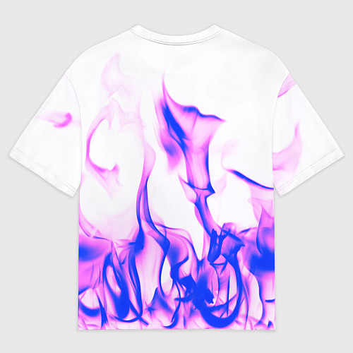 Мужская футболка оверсайз RUST game neon steel / 3D-принт – фото 2