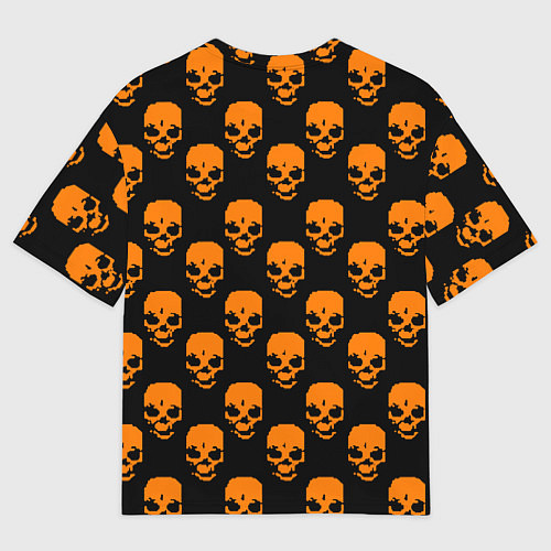 Мужская футболка оверсайз Portal skull pattern / 3D-принт – фото 2