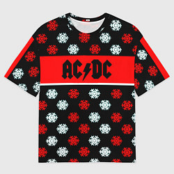 Мужская футболка оверсайз AC DC winter steel