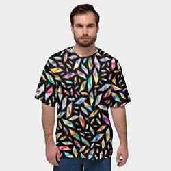 Футболка оверсайз мужская Осколки витража, цвет: 3D-принт — фото 2