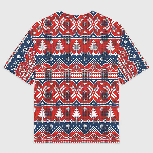 Мужская футболка оверсайз New year pattern / 3D-принт – фото 2