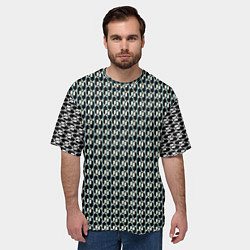 Футболка оверсайз мужская Стильный металл, цвет: 3D-принт — фото 2