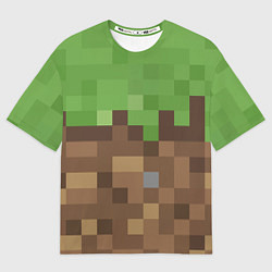 Футболка оверсайз мужская Earth - Minecraft, цвет: 3D-принт