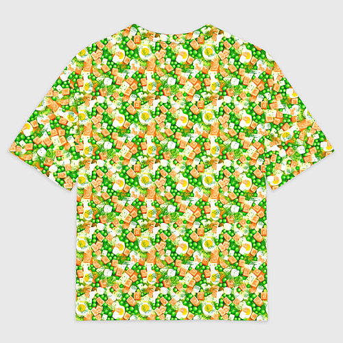Мужская футболка оверсайз Салат Оливье с майонезом / 3D-принт – фото 2