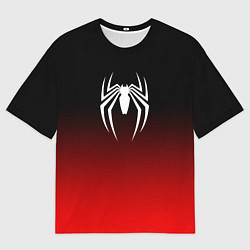 Мужская футболка оверсайз Логотип паука и градиент