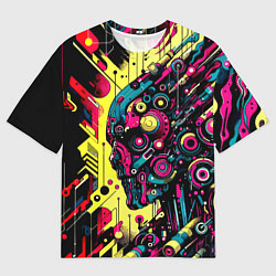 Мужская футболка оверсайз Cyber profile - ai art fantasy