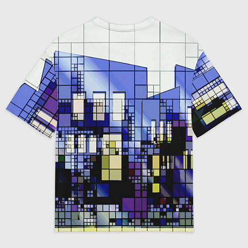 Мужская футболка оверсайз Городской пейзаж / 3D-принт – фото 2
