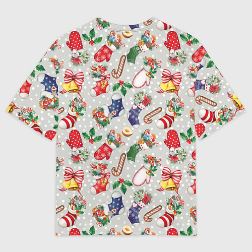 Мужская футболка оверсайз Christmas Pattern / 3D-принт – фото 2