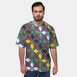 Футболка оверсайз мужская Марокканская вязь, цвет: 3D-принт — фото 2