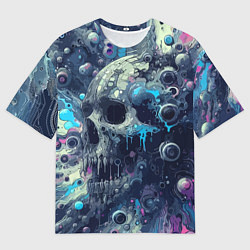 Мужская футболка оверсайз Vanguard compozition with skull - ai art fantasy
