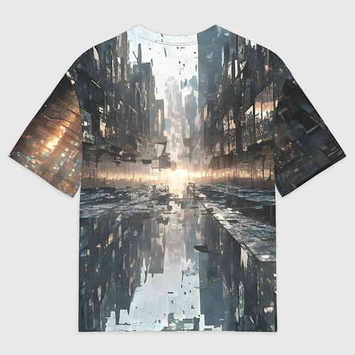 Мужская футболка оверсайз Сюрреализм абстракция / 3D-принт – фото 2