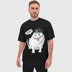 Футболка оверсайз мужская Котозмей - Бендер, цвет: 3D-принт — фото 2