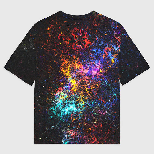 Мужская футболка оверсайз Космические краски текстура / 3D-принт – фото 2