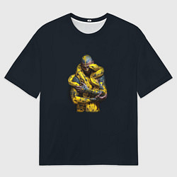 Футболка оверсайз мужская Мускулистый парень со змеей символ 2025, цвет: 3D-принт