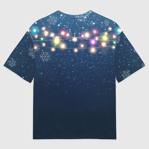 Мужская футболка оверсайз Гном радуется / 3D-принт – фото 2