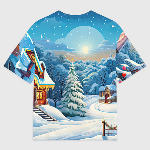 Мужская футболка оверсайз Добрая змейка 2025 / 3D-принт – фото 2