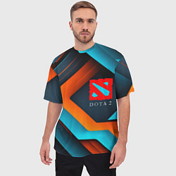 Футболка оверсайз мужская Dota 2 абстракция из линий, цвет: 3D-принт — фото 2