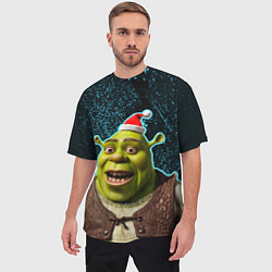 Футболка оверсайз мужская New years Shrek, цвет: 3D-принт — фото 2