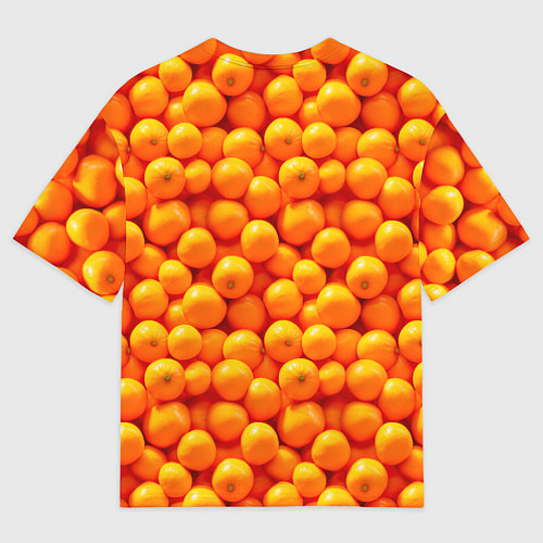 Мужская футболка оверсайз Новогодние мандаринки / 3D-принт – фото 2