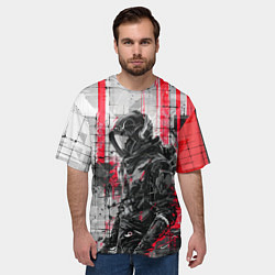 Футболка оверсайз мужская Футуристичный андроид-путешественник, цвет: 3D-принт — фото 2