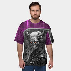 Футболка оверсайз мужская Кибернетическая демоница, цвет: 3D-принт — фото 2