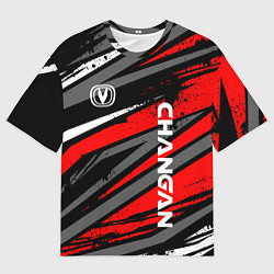 Футболка оверсайз мужская Changan - Red sport, цвет: 3D-принт
