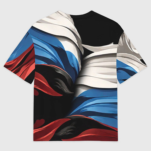 Мужская футболка оверсайз Русский медведь с гербом России на груди на фоне ф / 3D-принт – фото 2