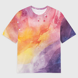 Футболка оверсайз мужская Краски акварели, цвет: 3D-принт