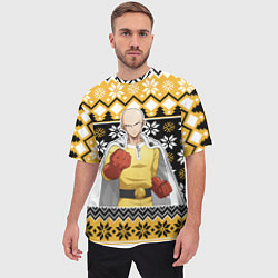 Футболка оверсайз мужская One-Punch Man sweater, цвет: 3D-принт — фото 2