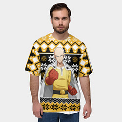 Футболка оверсайз мужская One-Punch Man sweater, цвет: 3D-принт — фото 2