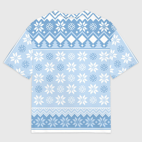 Мужская футболка оверсайз Rei christmas sweater Evangelion / 3D-принт – фото 2