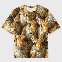 Футболка оверсайз мужская Зайцы, цвет: 3D-принт